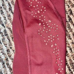 Victoria's Secret Burgundy Leggings with Embellishments